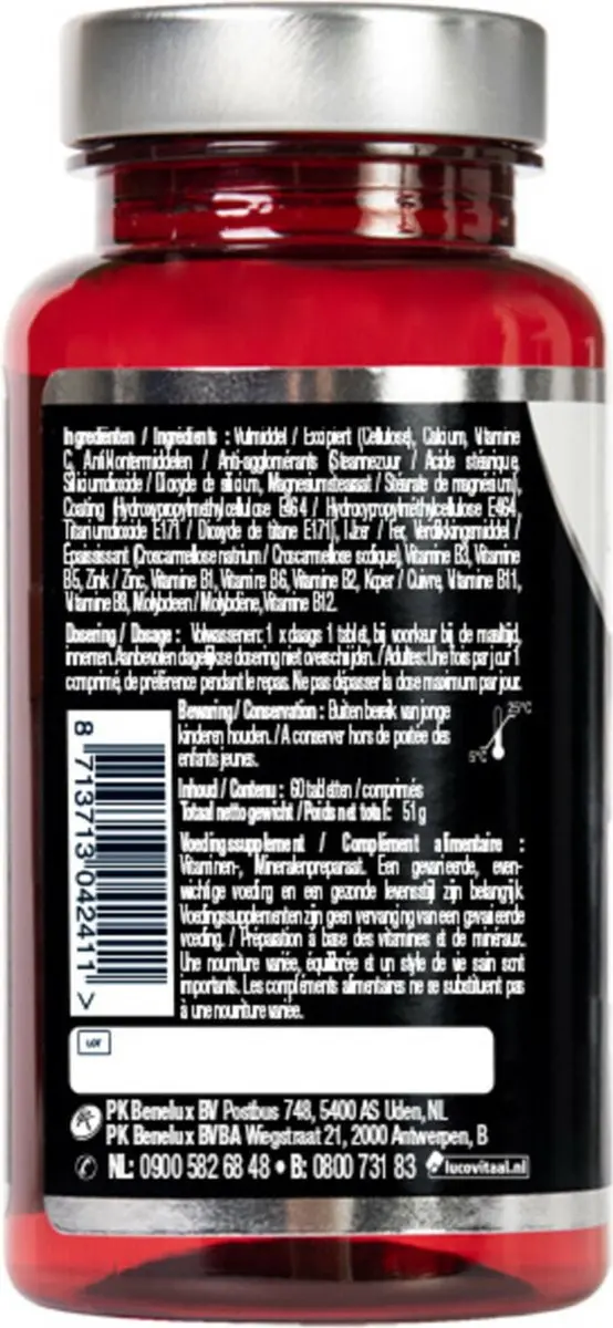 Lucovitaal Sterk IJzer Complex - 3x60 Tabletten - afbeelding 6 van 6