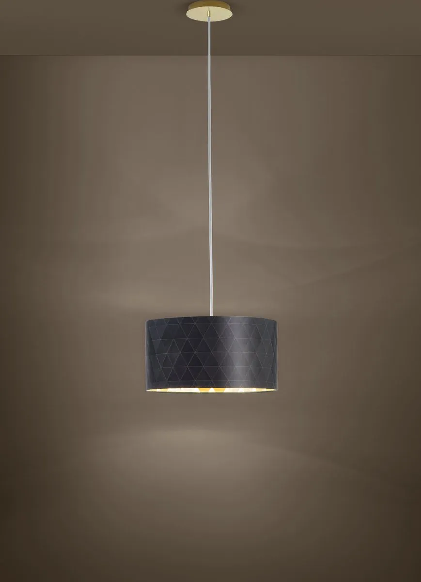 Eglo Dolorita Hanglamp 3 Lichts Ø500mm - Messing/Zwart - afbeelding 6 van 6