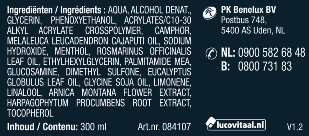 Lucovitaal Spier & Gewrichtsbalsem Extra 300ml