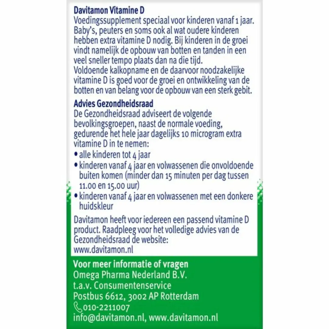 Davitamon Vitamine D Kind Smelttabletten - 100 Stuks