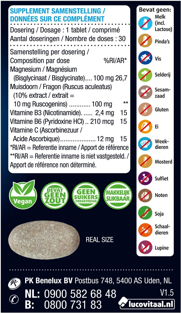 Lucovitaal Vermoeide Zware Benen Voedingssupplement 30 tabletten