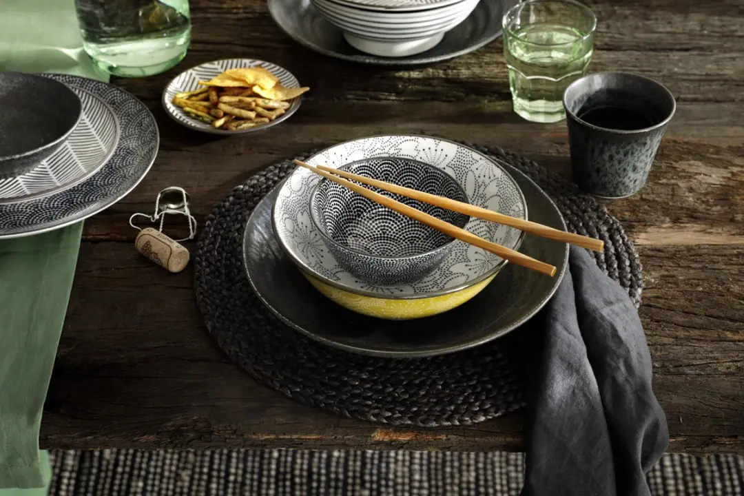 Tokyo Design Studio Mixed Bowls Noodle Bowl Iga Matte Leaf 1600ml - Zwart
