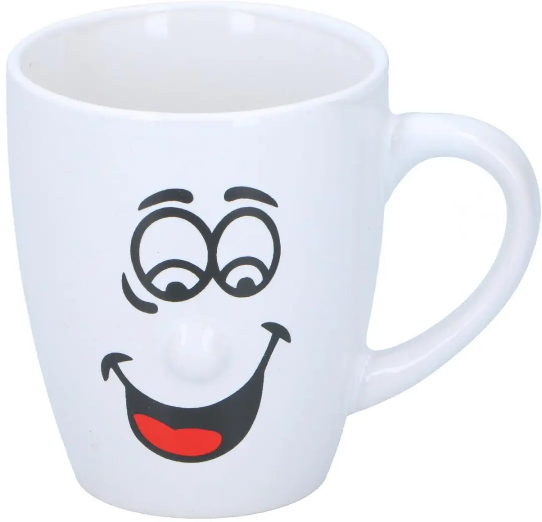 Bellatio Design Funny Faces Koffiemokken - 6 Stuks - 347ml