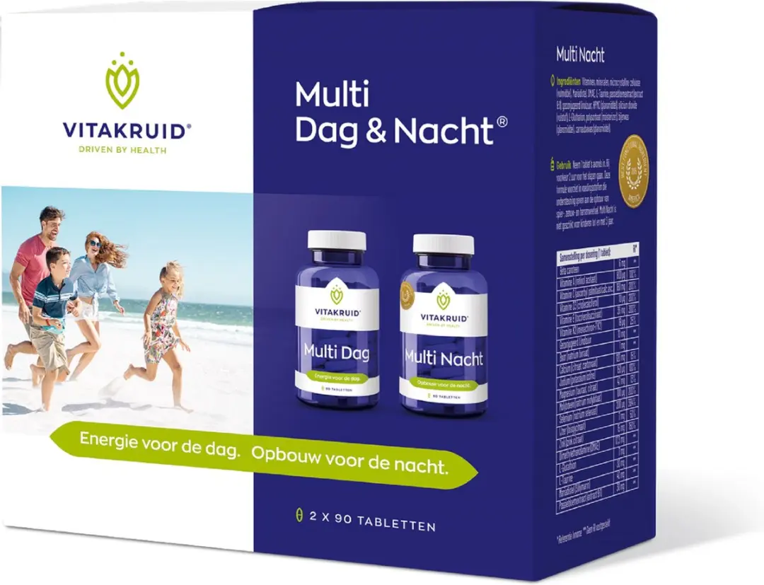 Vitakruid Multi Dag & Nacht Voedingssupplement 180g