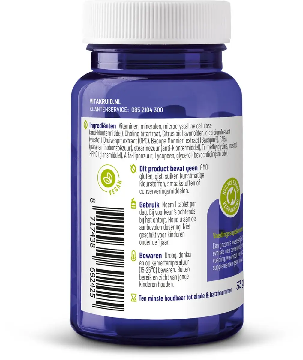 Vitakruid Multi Dag Vrouw 50+ 30 Tabletten