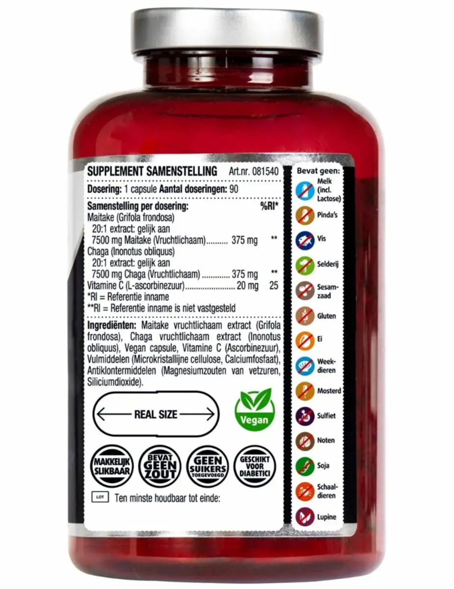 Lucovitaal Maitake & Chaga Capsules 90 stuks