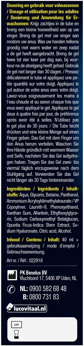 Lucovitaal Aambeien Gel 40ml