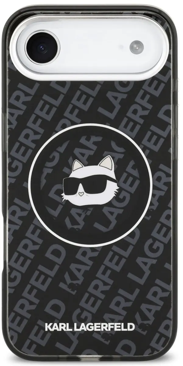 Karl Lagerfeld IML Choupette MagSafe Hoesje iPhone 14 Pro - Zwart