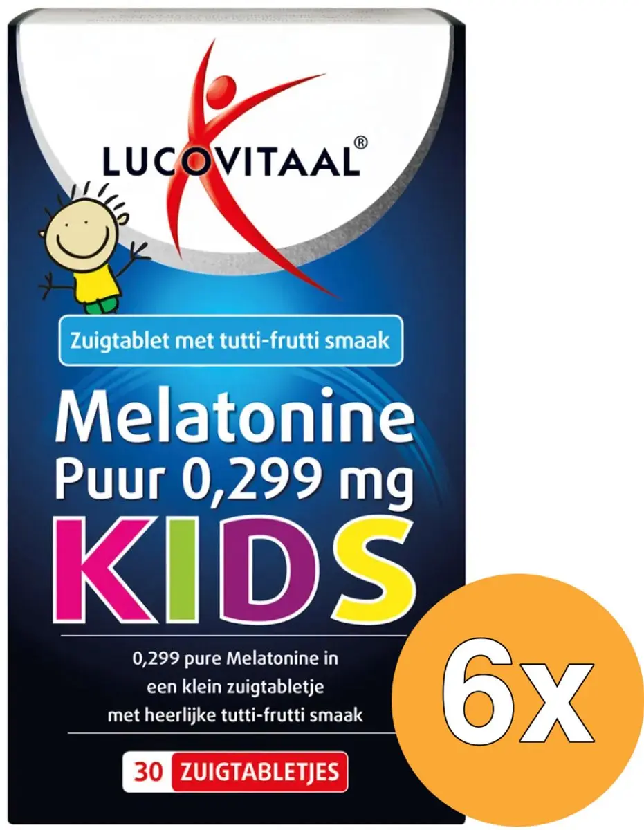 Lucovitaal Melatonine Puur Kids 6x30 Zuigtabletten