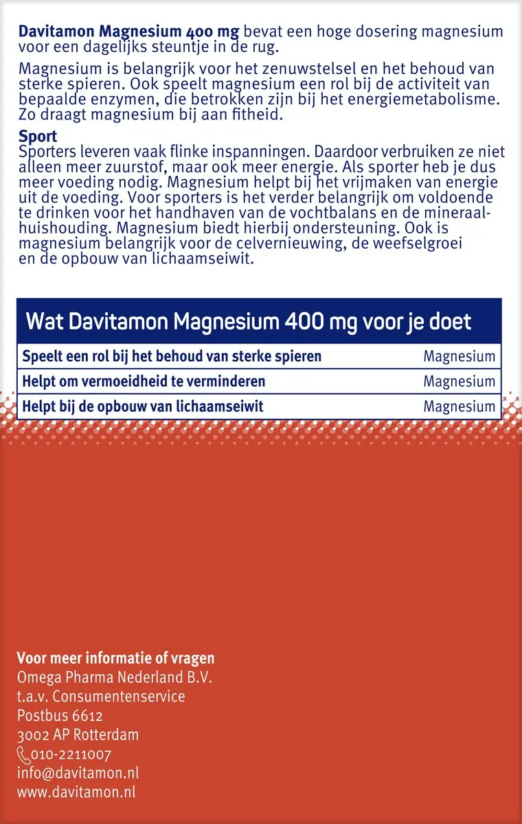 Davitamon Magnesium 400mg - 30 Tabletten