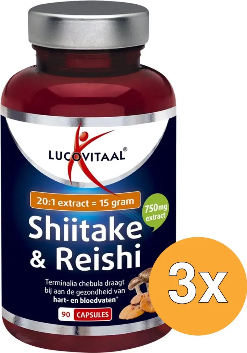 Lucovitaal Shiitake & Reishi 180 Capsules