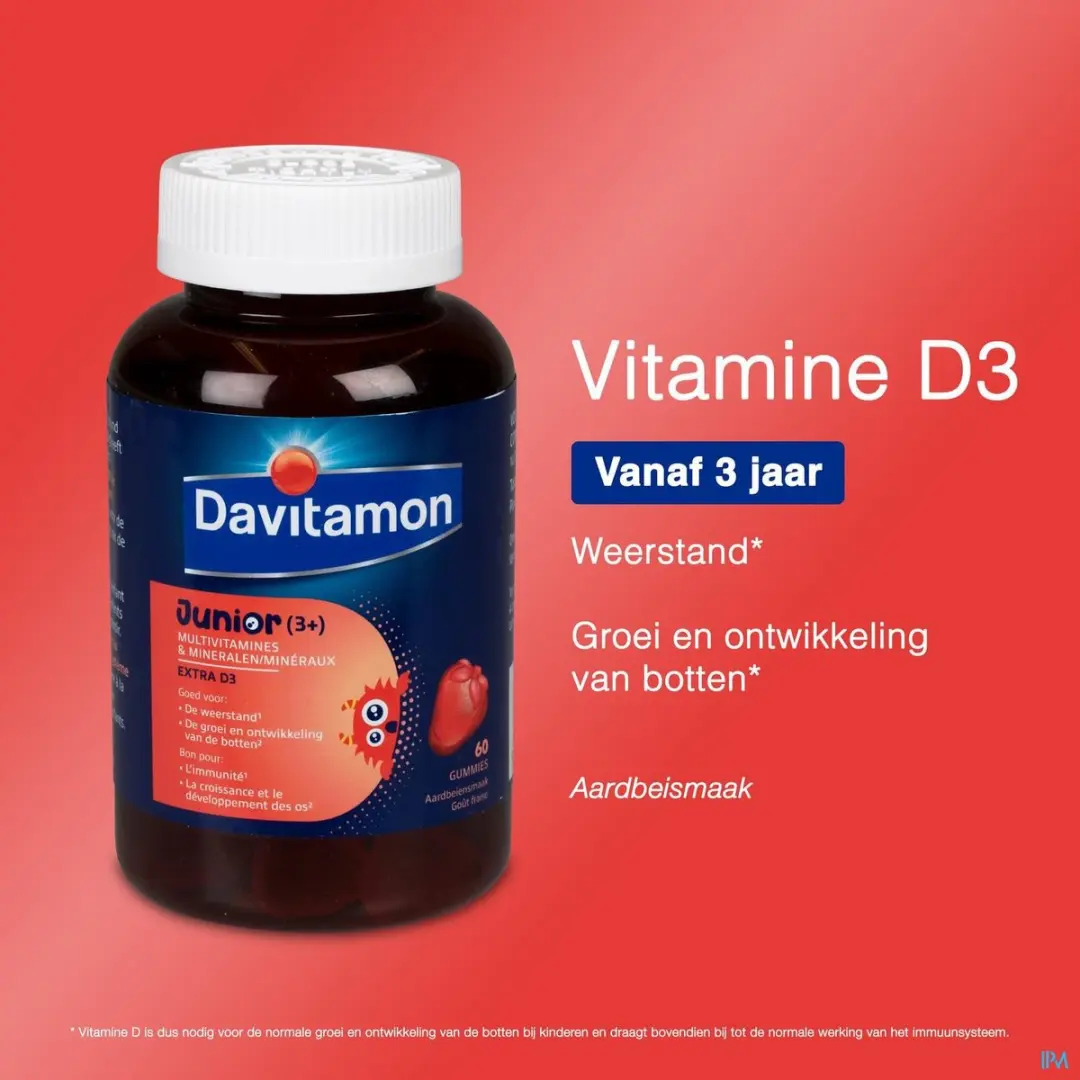 Davitamon Junior Gummies 60 Stuks - Aardbei - 235g