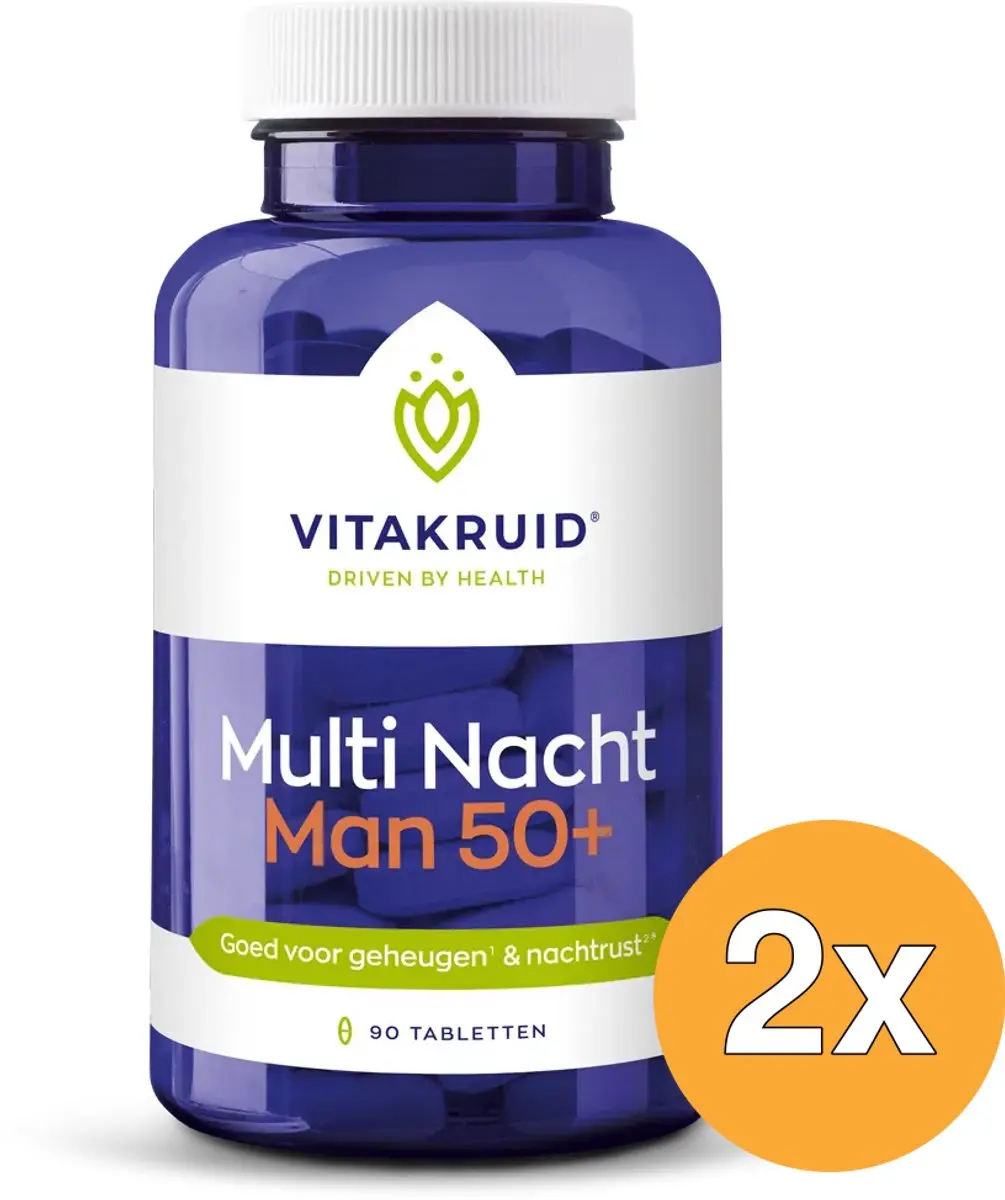 Vitakruid Multi Nacht Man 50+ 180 tabletten