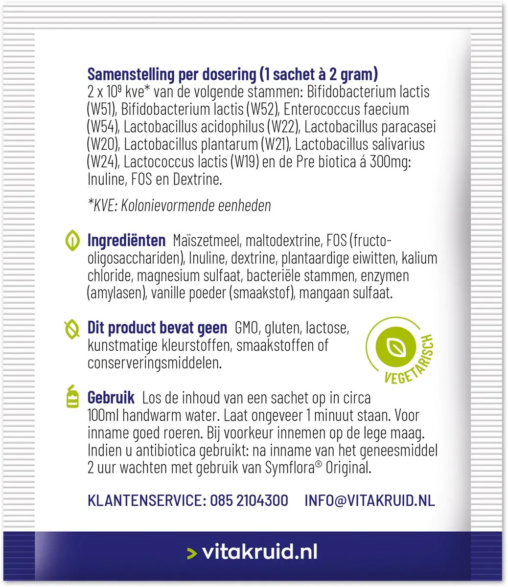 Vitakruid Symflora Basis Voedingssupplement 30 Sachets