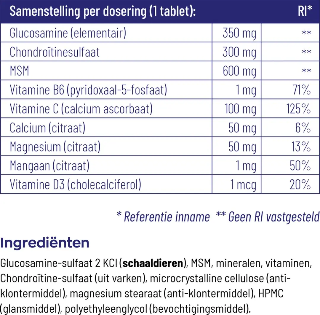 Vitakruid Artrimove Glucosamine Complex 90 tabletten