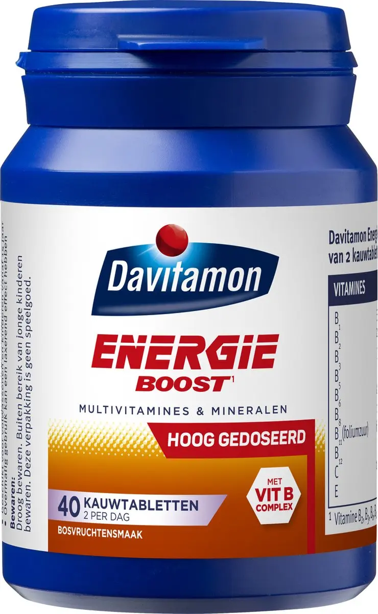 Davitamon Energie Boost Forte Bosvruchten 40 Tabletten