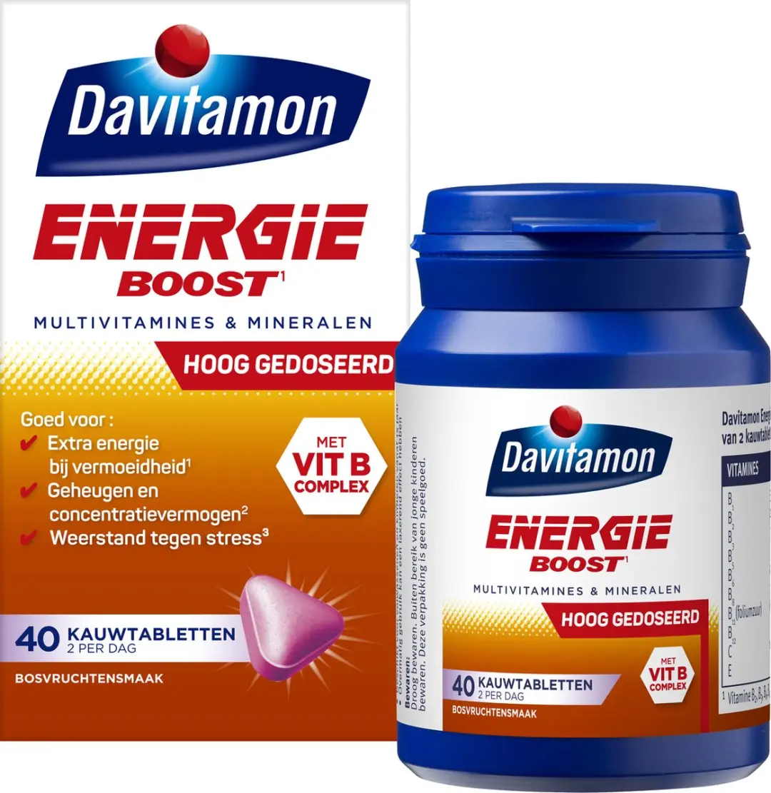 Davitamon Energie Boost Forte Bosvruchten 40 Tabletten