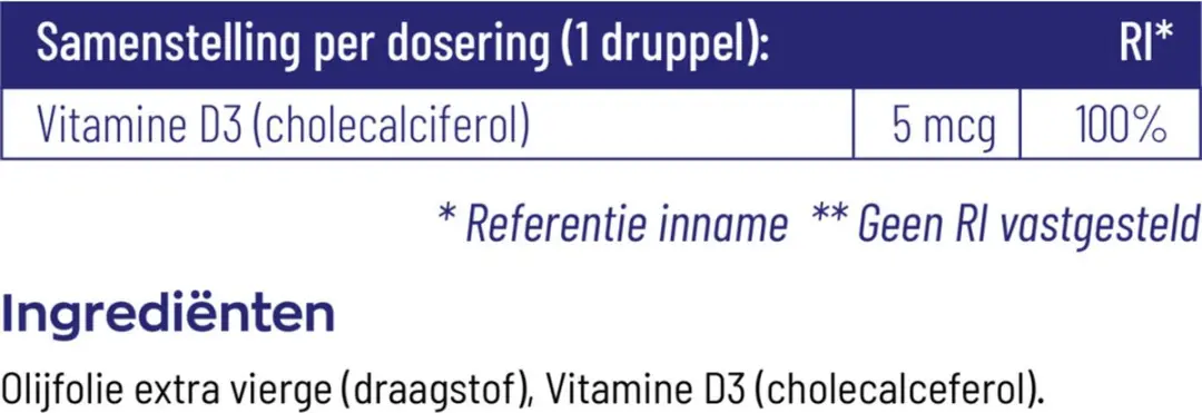 Vitakruid Vitamine D3 Druppels 30ml