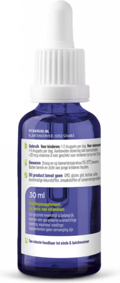 Vitakruid Vitamine D3 Druppels 30ml