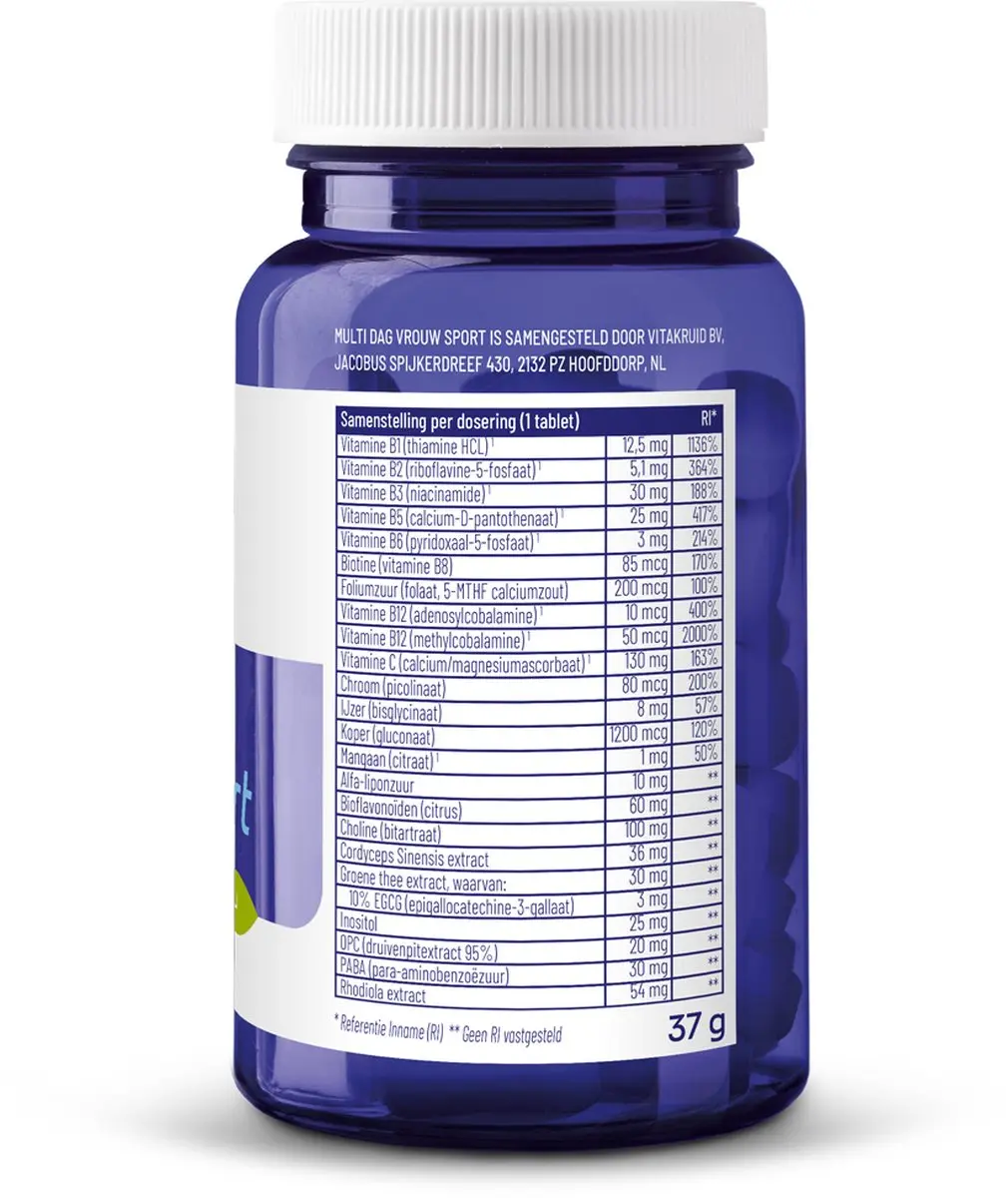 Vitakruid Vrouw Sport Multi Dag 30 tabletten