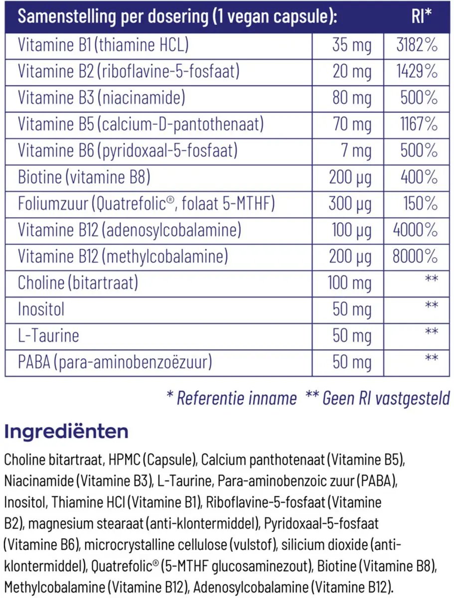 Vitakruid B-Complex Actief 180 Vegancapsules - 2x90