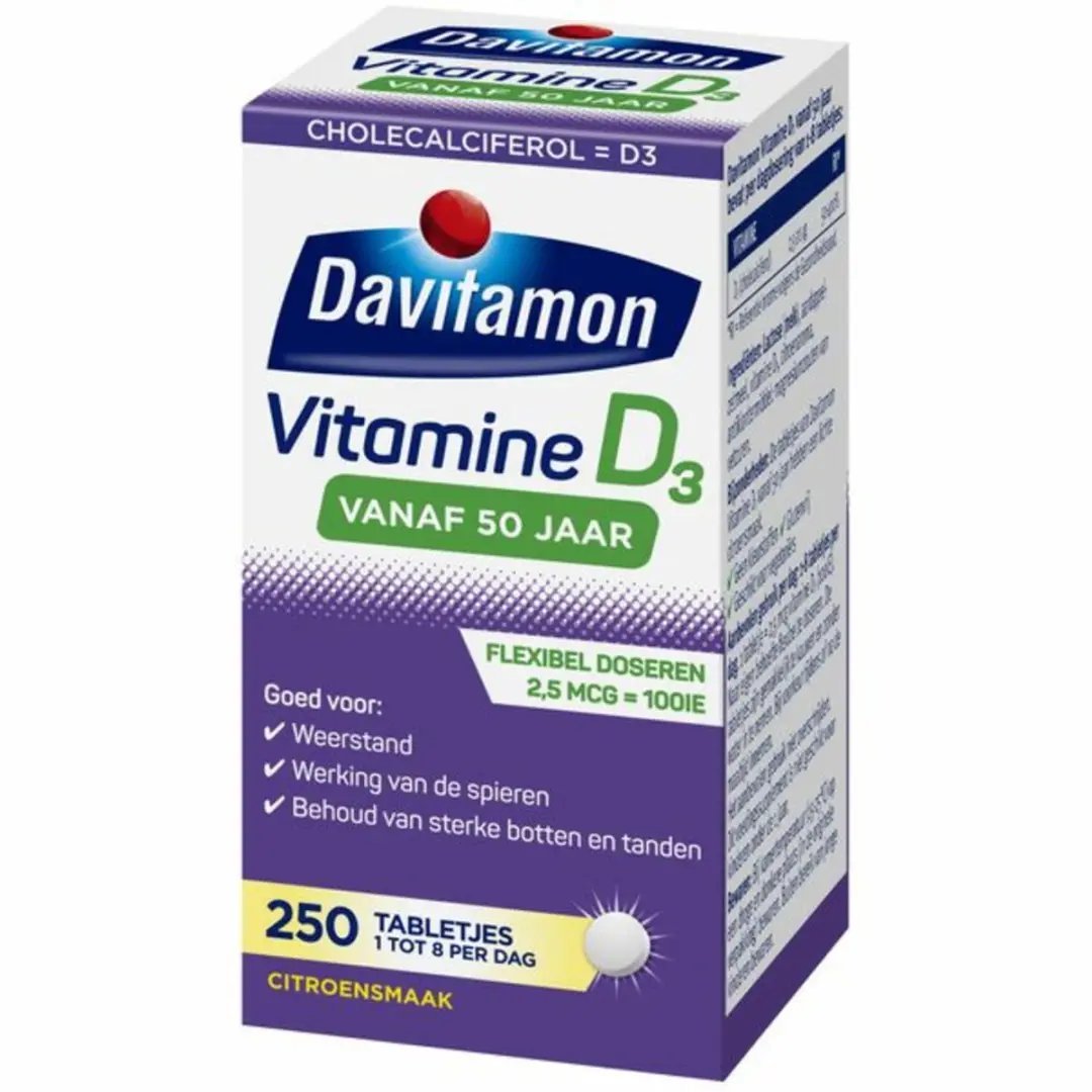 Davitamon Vitamine D3 50+ 2x250 Tabletten
