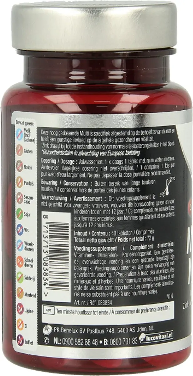Lucovitaal Multi Man Compleet 50+ - 40 Capsules
