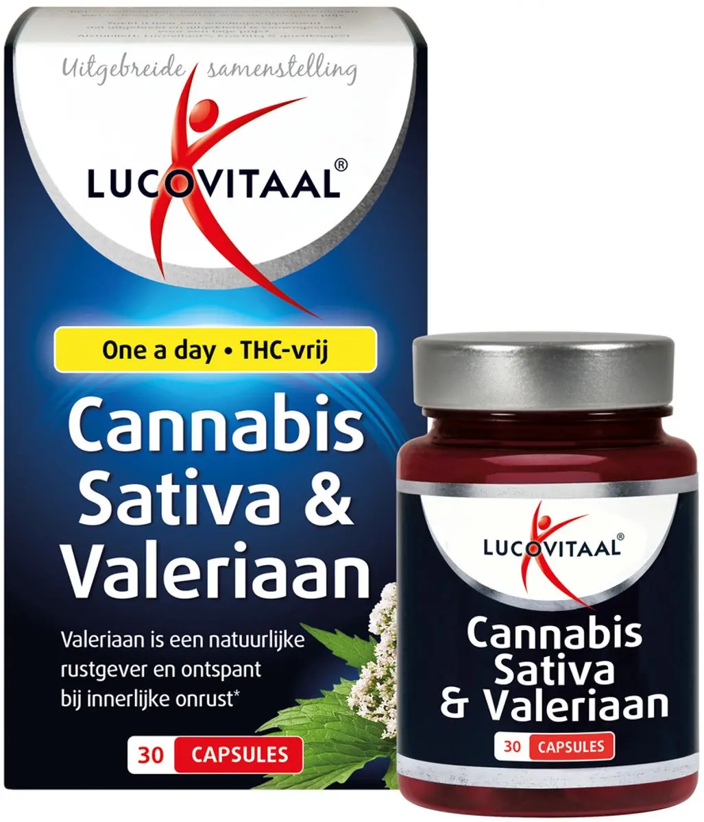 Lucovitaal Cannabis Sativa & Valeriaan Capsules - 30 Stuks