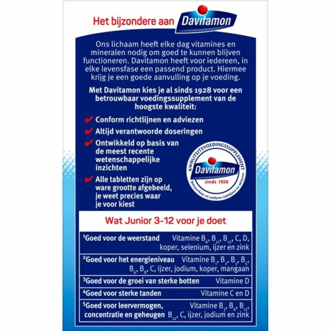Davitamon Junior 3+ Kauwvitamines Banaan - 480g