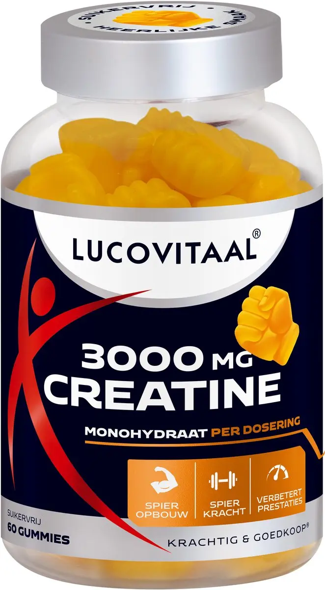 Lucovitaal Creatine 3000mg Gummies - 60 Stuks