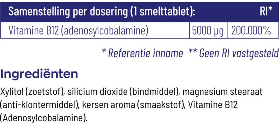 Vitakruid B12 Adenosyl 5000 Mcg - 2x60 Tabletten