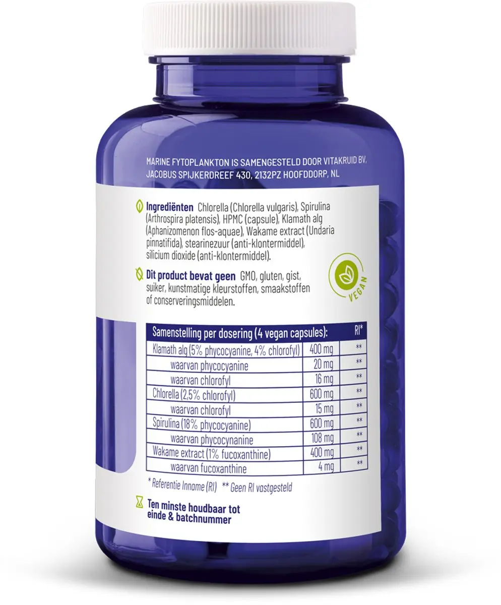 Vitakruid Marine Fytoplankton 120 Vegancapsules