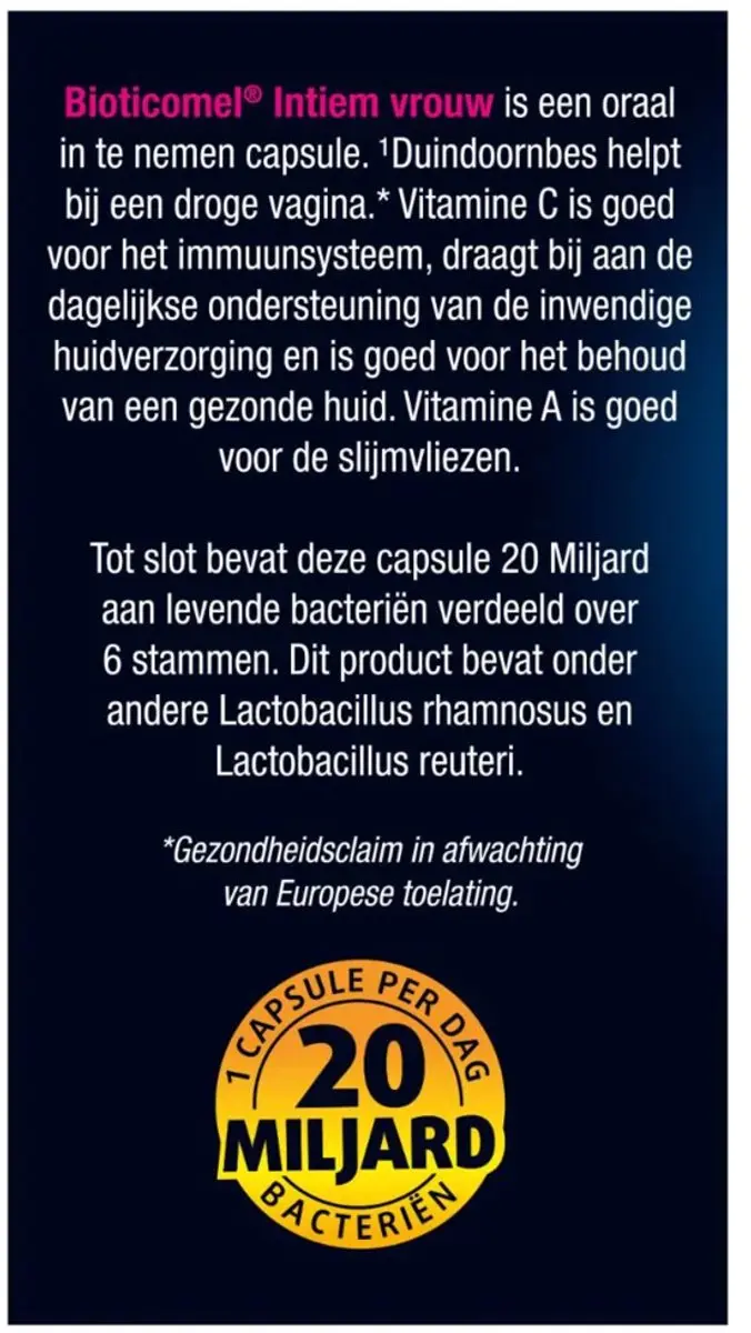 Lucovitaal Bioticomel Intiem - 30 Capsules