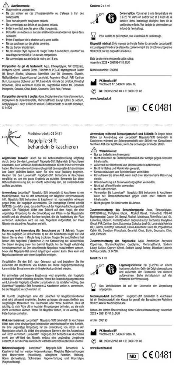 Lucovitaal Duo Kalknagel Pen 2x8ml