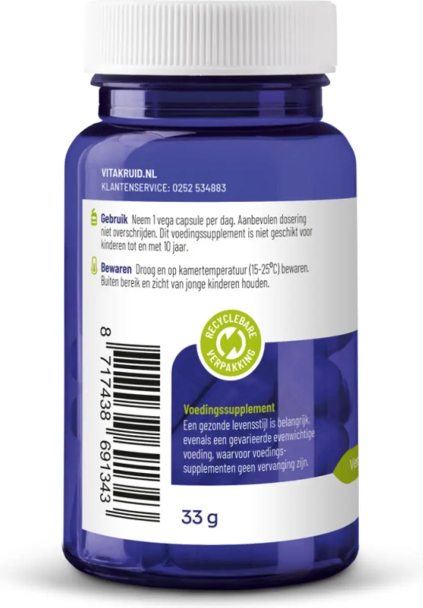 Vitakruid Vitamine D3 3000 IE 60 Vegacapsules