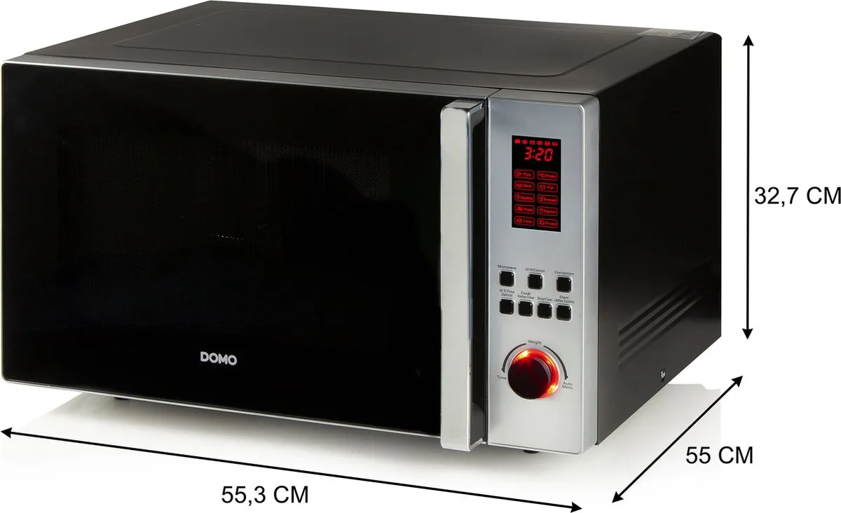 Domo DO24201C Combi-microgolfoven 42L - 1000W - 10 Programma's - Zwart - afbeelding 6 van 6