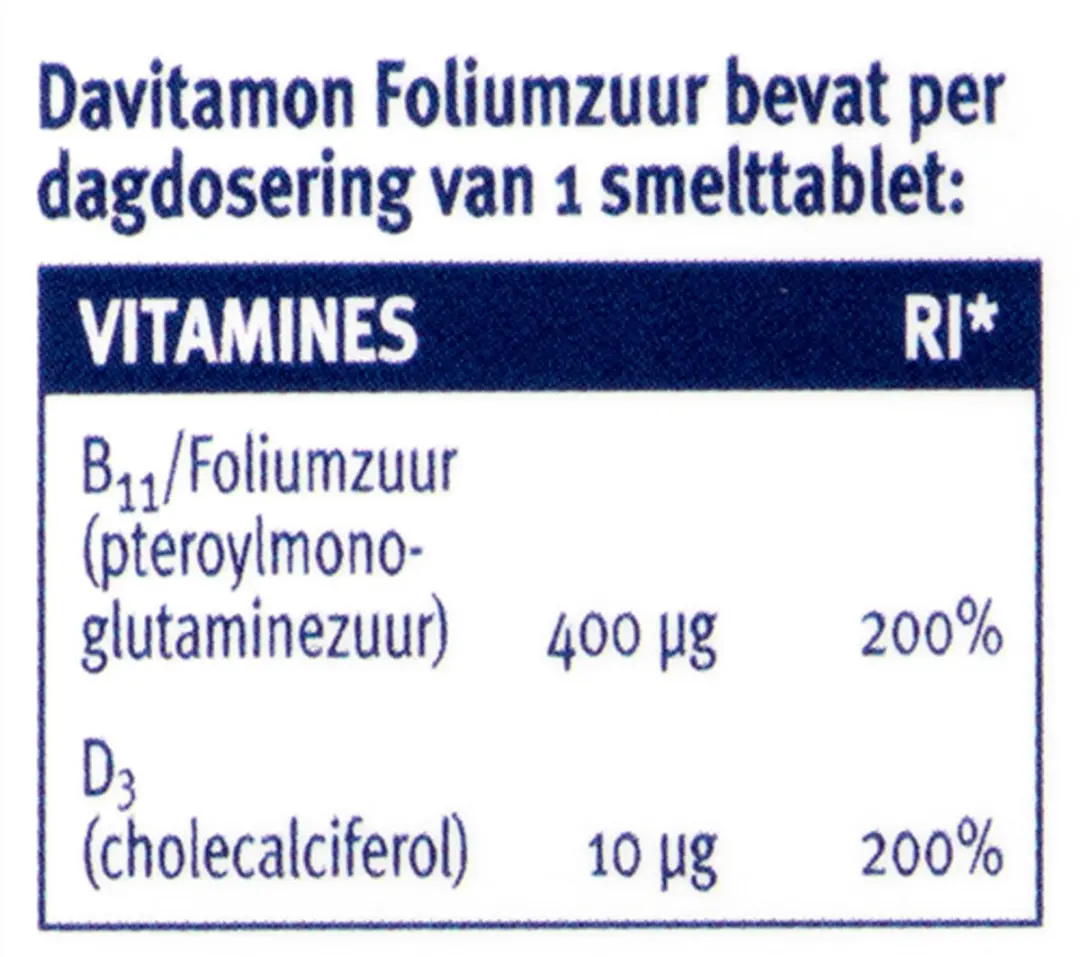 Davitamon Foliumzuur 168 Smelttabletten - 2x84 Stuks