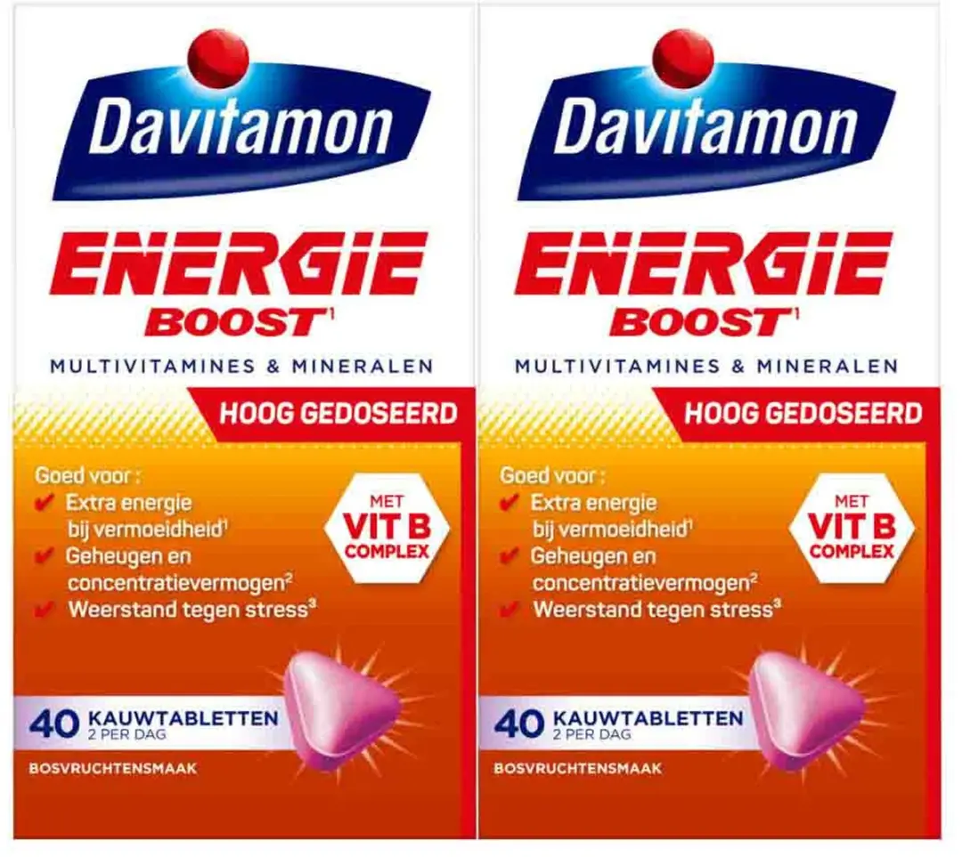 Davitamon Energie Boost Bosvruchten Kauwtabletten