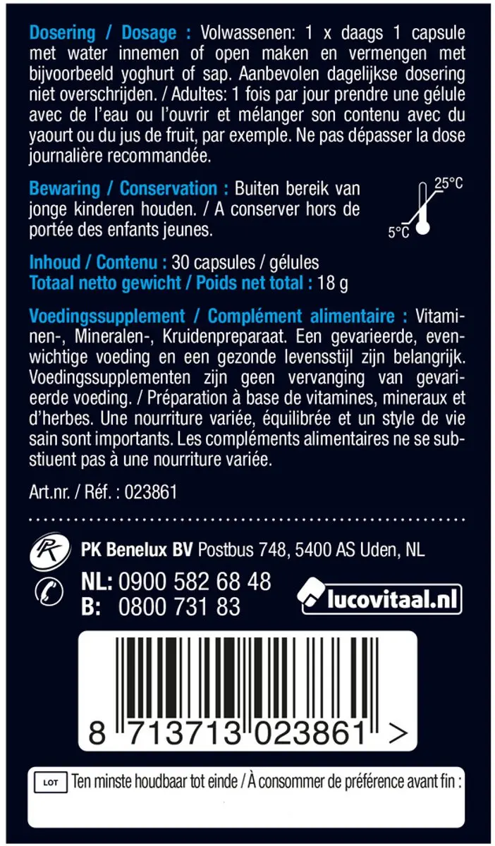 Lucovitaal Bloeddruk Capsules - 30 Stuks