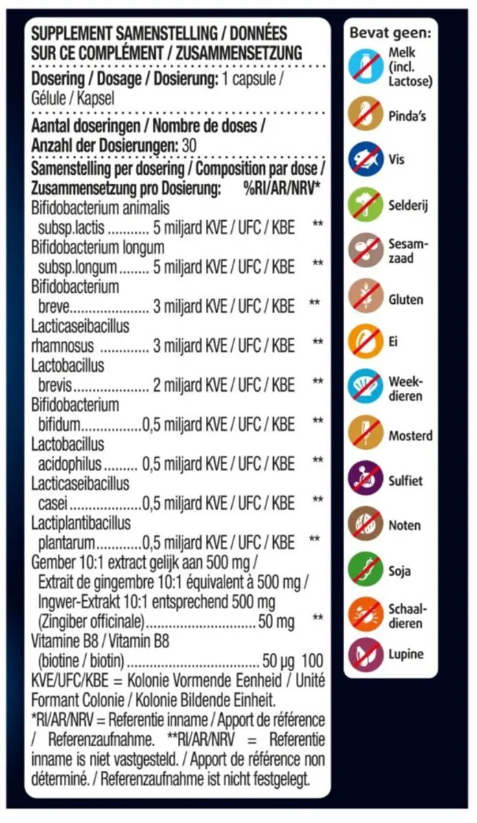Lucovitaal Hersenen & Darm Support Bioticomel 30 Capsules