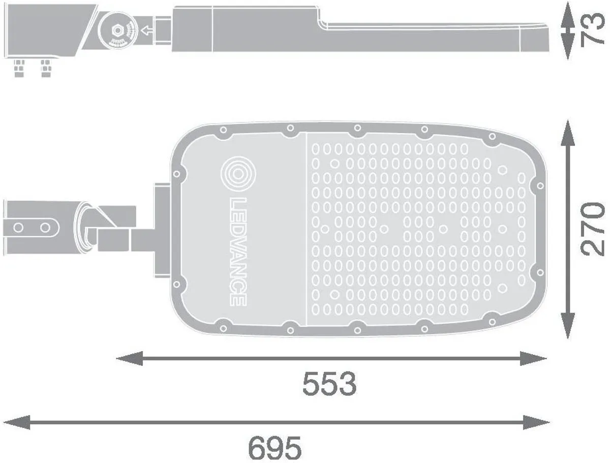 LEDVANCE LED Mastarmatuur 150W 4000K 20250lm - Grijs IP66 - afbeelding 2 van 2