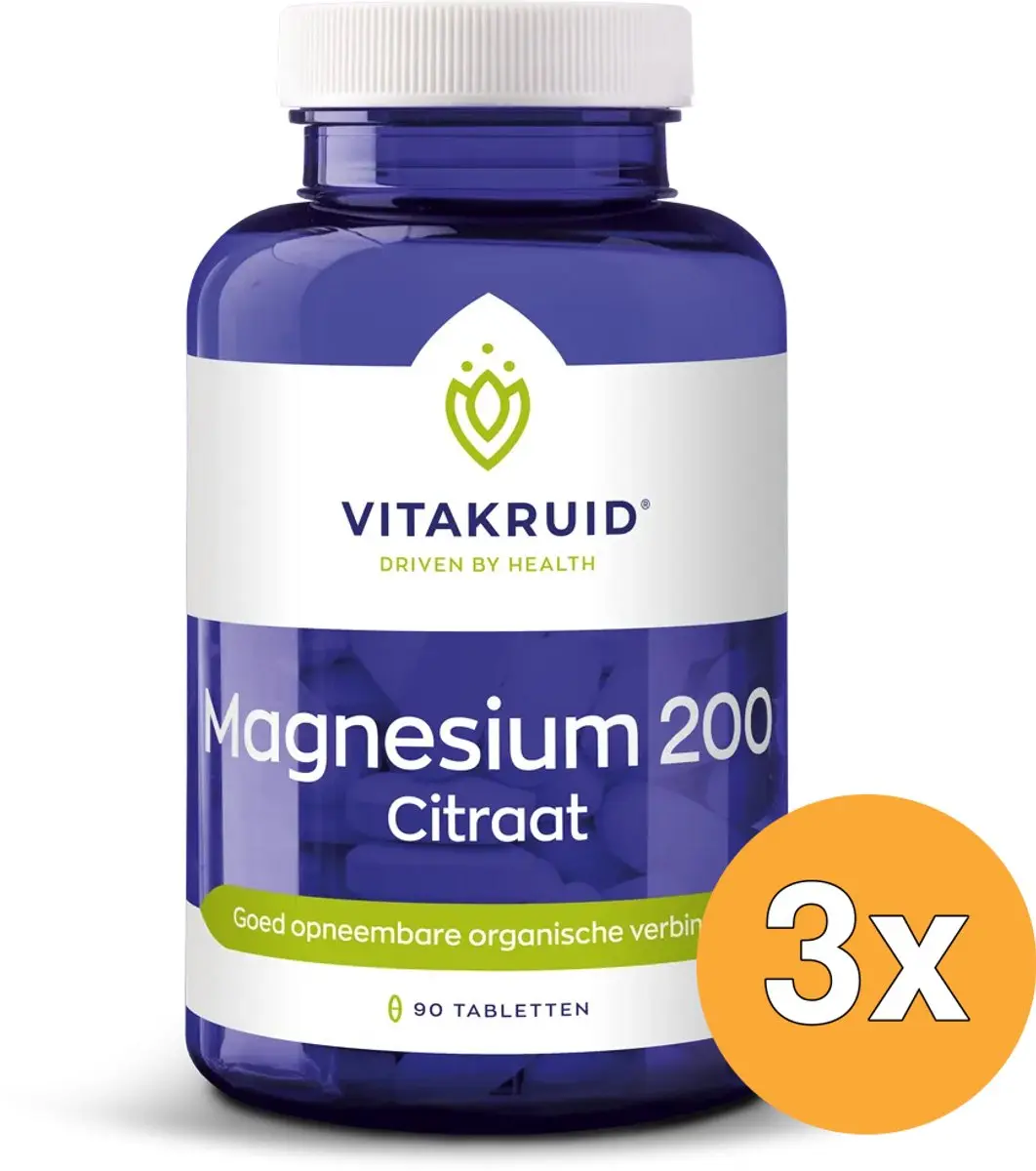 Vitakruid Magnesium 200 Citraat 90 tabletten