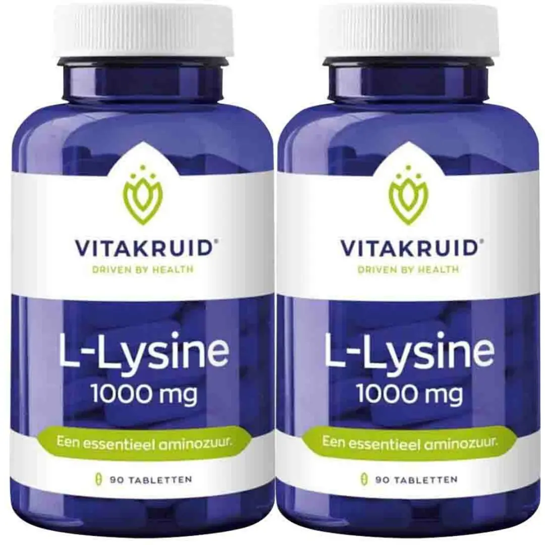 Vitakruid L-Lysine 1000mg - 180 Tabletten - afbeelding 6 van 6