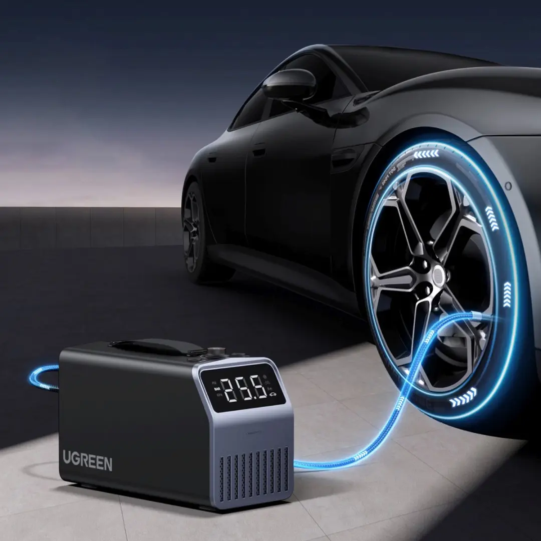 Ugreen Elektrische Bandenpomp 150 PSI - 3x4500mAh Grijs