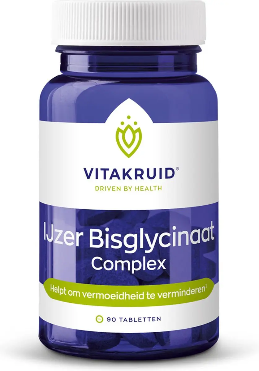 VitaKruid IJzer Bisglycinaat Complex 90 Tabletten