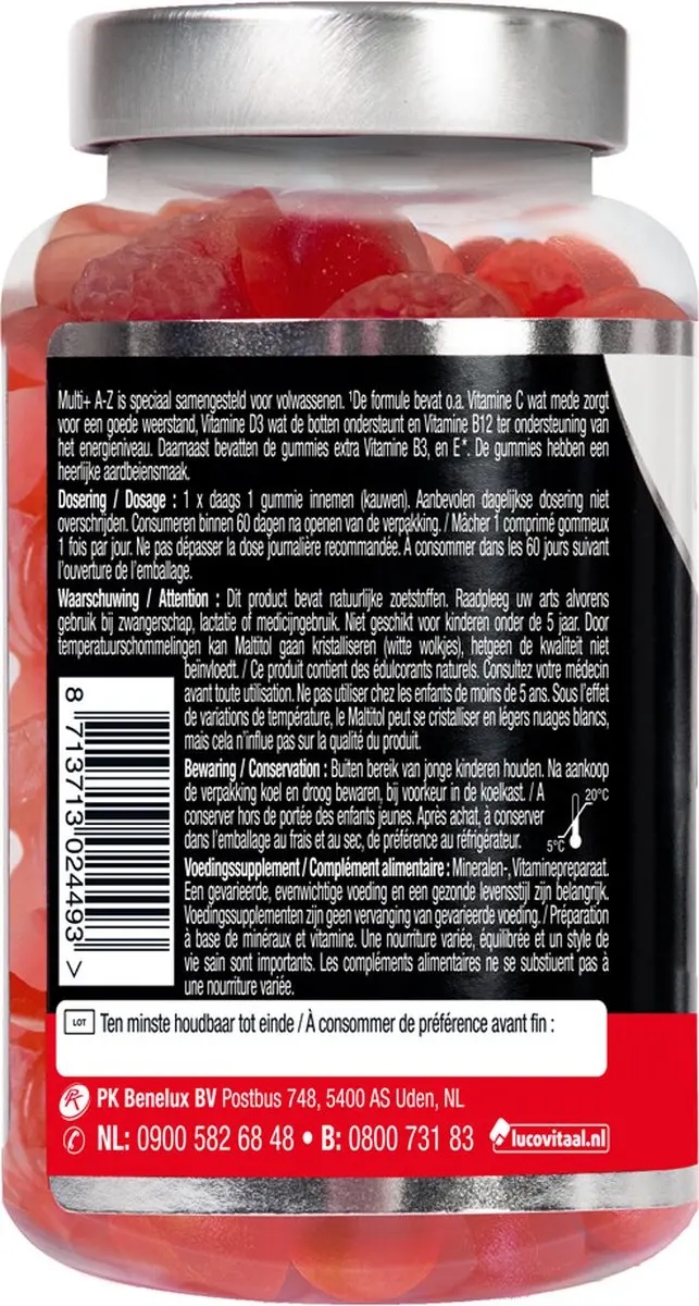 Lucovitaal Vitamine Gummies Multi+ A t/m Z - 60 Stuks