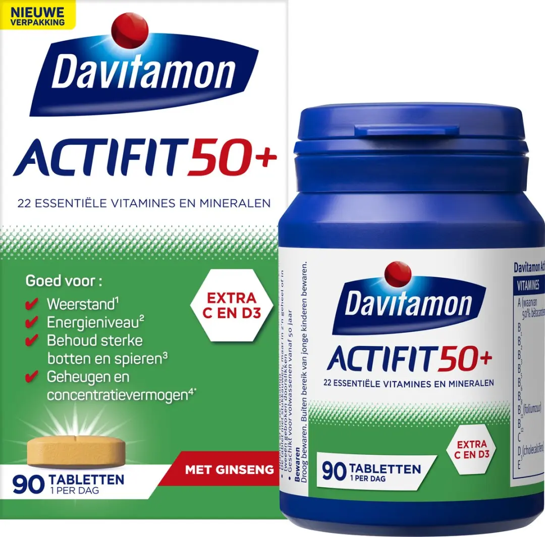 Davitamon Actifit 50+ Multivitamine 90 Tabletten