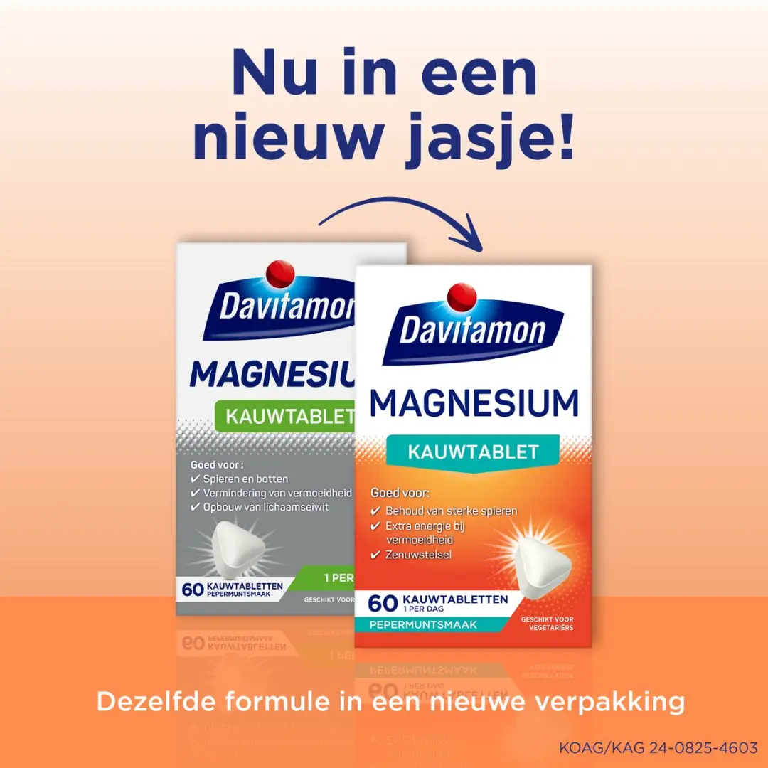 Davitamon Magnesium Kauwtabletten 60 Stuks