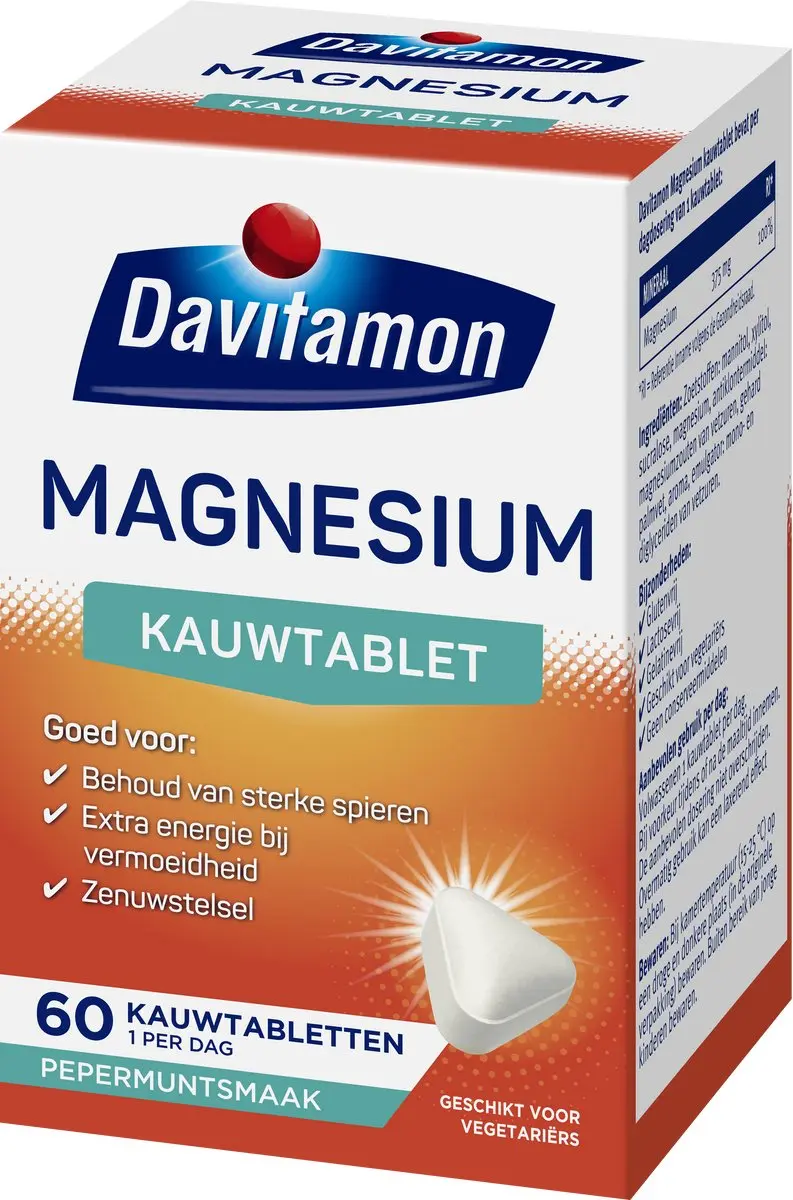 Davitamon Magnesium Kauwtabletten 60 Stuks