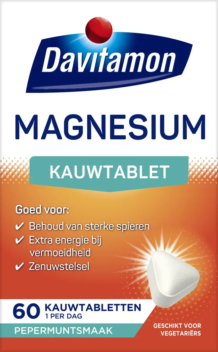 Davitamon Magnesium Kauwtabletten 60 Stuks